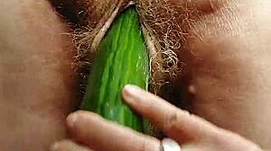 granny cucumber fuck
