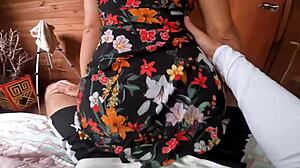 chica vestido follada