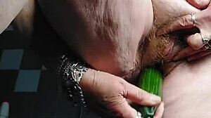 granny cucumber fuck