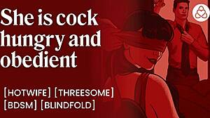 blindfolded wife dp