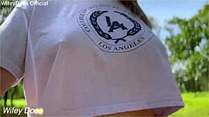 Braless Public Flash