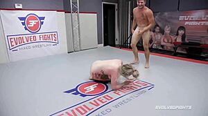 wrestling pussy fuck