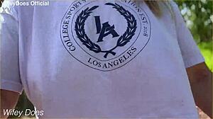 Braless Public Flash