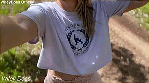 Braless Public Flash