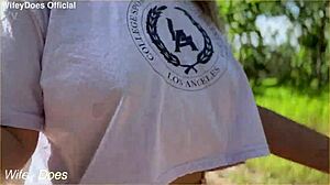 Braless Public Flash