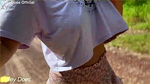 Braless Public Flash