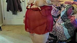 bbw lingerie strip