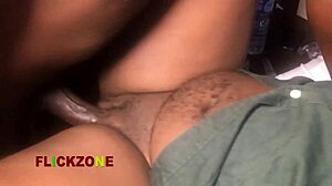ebony creampie closeup