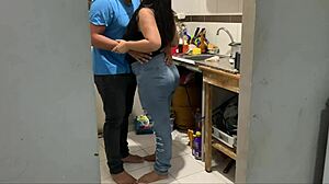 friend fucks kitchen