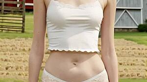 Farm Lingerie Tease