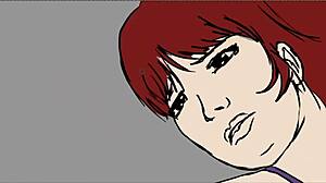 Redhead Miniskirt Art