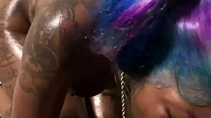 Ebony Dildo Workout