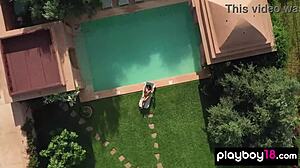 Poolside Striptease