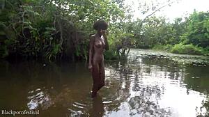 Village Girl Bathing