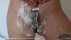 Blonde Dildo Shower