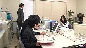 secretary blowbang squirt