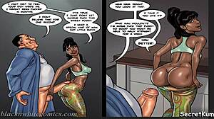 ebony maid kitchen fuck