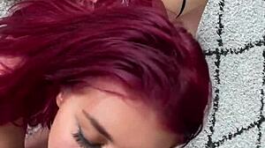 petite redhead rimming