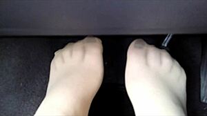 Nylon Feet Tease
