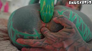 tattooed dildo solo