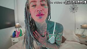 tattooed dildo solo