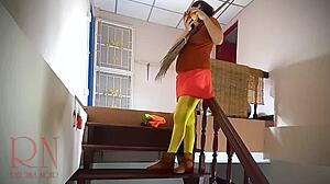 Witch Pantyhose Tease