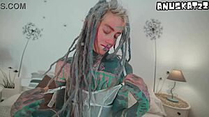 tattooed dildo solo