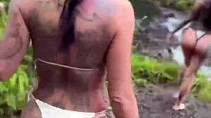 Busty Outdoor Blowjob