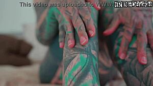 tattooed dildo solo