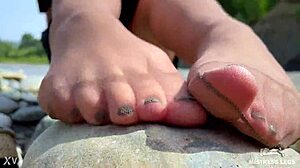 tan nylon toes