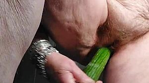 Granny Cucumber Fuck