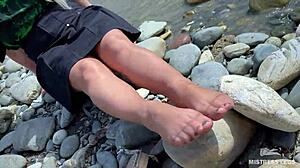 tan nylon toes
