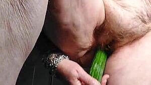 Granny Cucumber Fuck