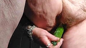 Granny Cucumber Fuck