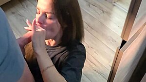 mirror deep blowjob