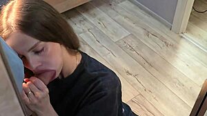 mirror deep blowjob