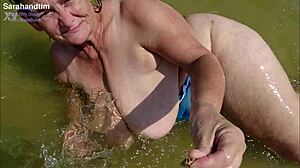 beach granny tits
