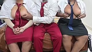 Students Threesome Class
