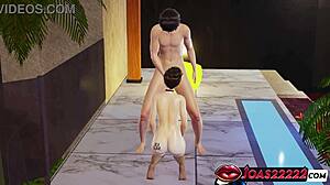 Pool Blowjob Hentai