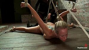 hogtied blonde torment