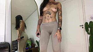 Girl Masturbates Yoga
