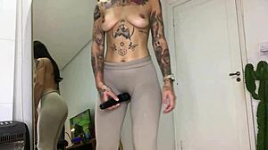 Girl Masturbates Yoga