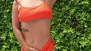  bikini public flash