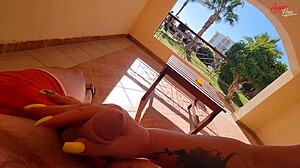 wife jerks terrace