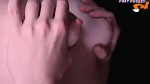 Tit Licking Closeup