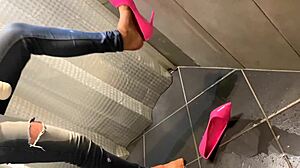 jeans pee blowjob