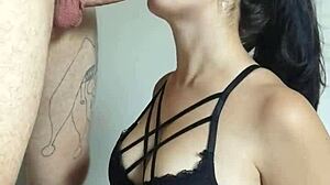 deepthroat tits cum