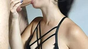 deepthroat tits cum