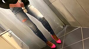 jeans pee blowjob