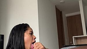 post work blowjob